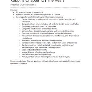 Robbins Chapter 12 Question Bank - The Heart