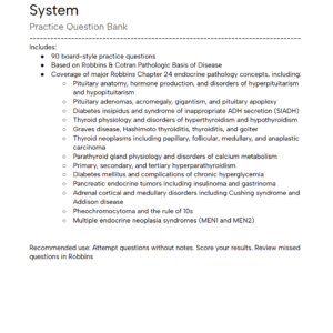 Robbins Chapter 24 Question Bank - The Endocrine System
