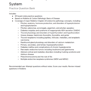 Robbins Chapter 24 Question Bank - The Endocrine System